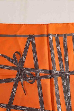 Carré Hermès Orange en Soie