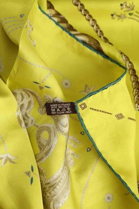 Carré Hermès Ors Nomades Vert en Soie