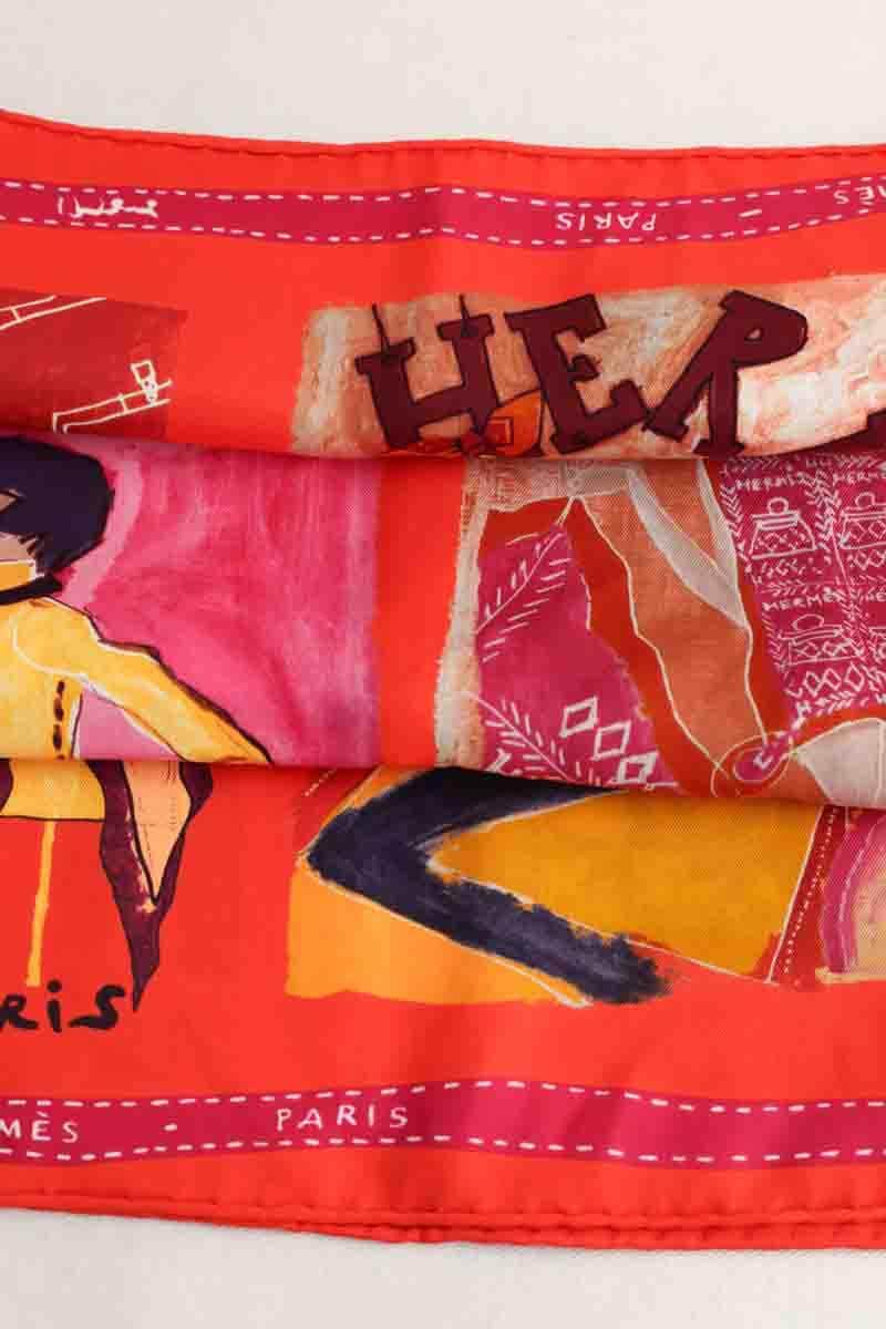 Carré Hermès Rouge en Soie