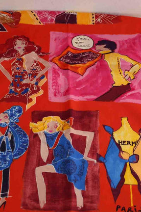 Carré Hermès Rouge en Soie