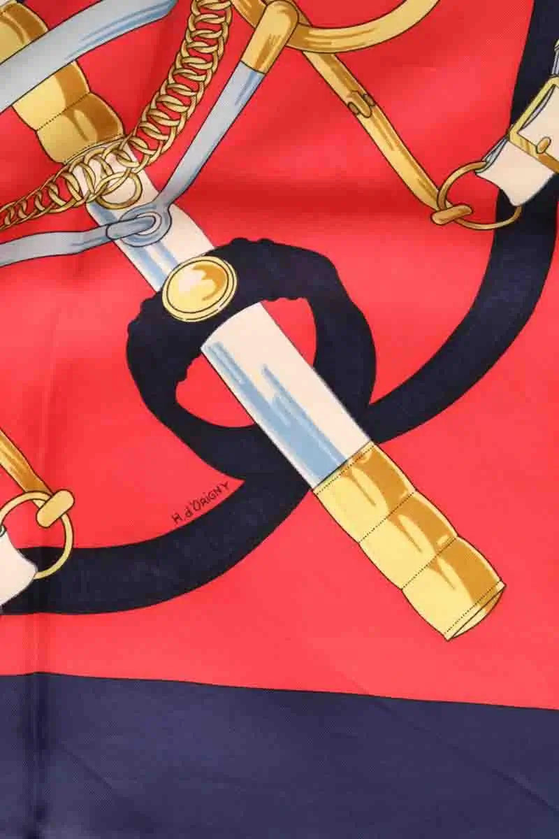 Carré Hermès Rouge en Soie