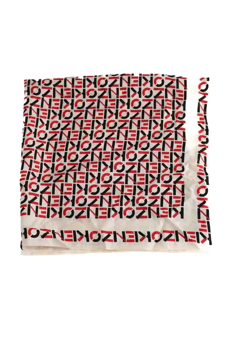 Carré Kenzo Rouge en Soie - Seconde Main