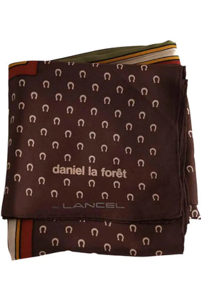 Carré Lancel Marron en Soie - Seconde Main