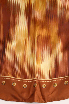 Carré Longchamp Marron en Soie