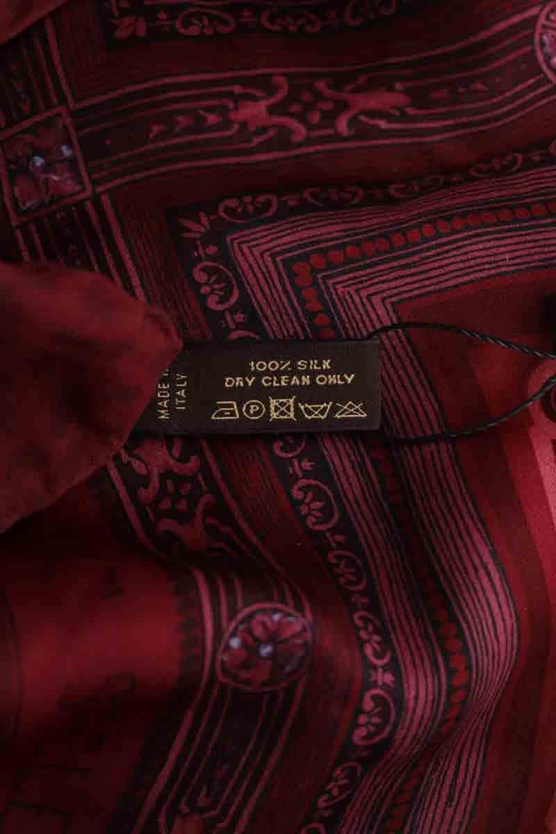 Carré Louis Vuitton Bordeaux en Soie
