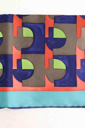 Carré Miu Miu Twill géométrique Multicolore en Soie