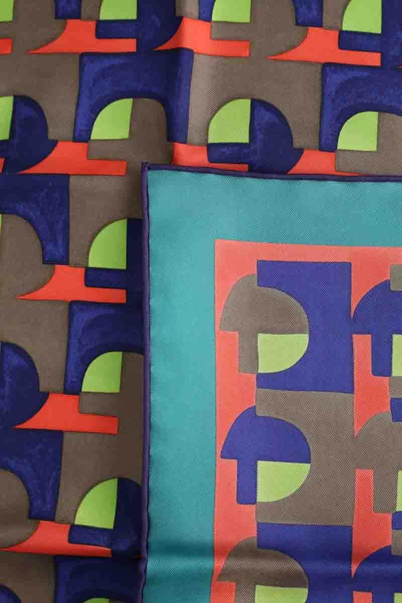 Carré Miu Miu Twill géométrique Multicolore en Soie