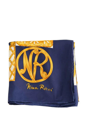 Carré Nina Ricci Bleu en Soie - Seconde Main