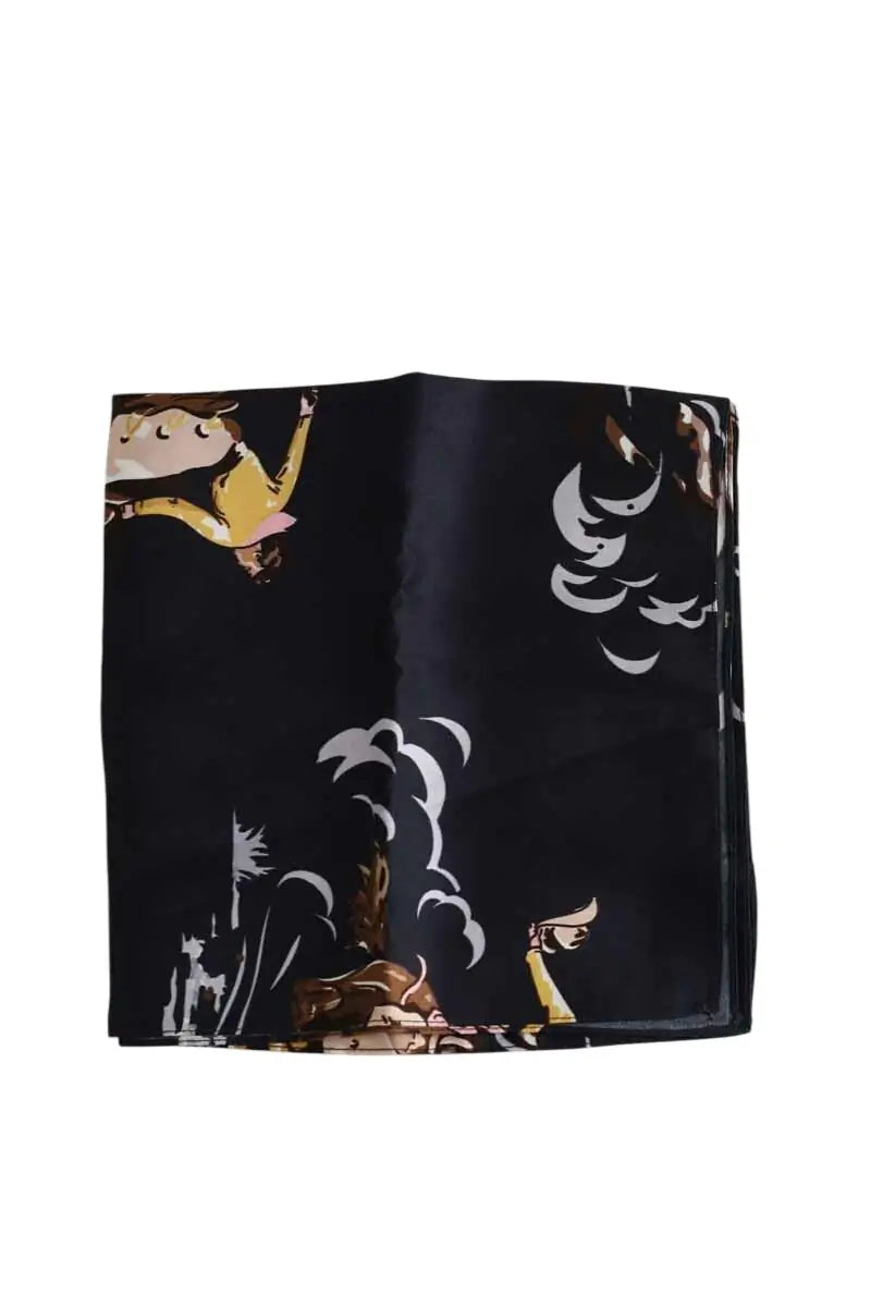 Carré Nina Ricci Marine en Soie - Seconde Main