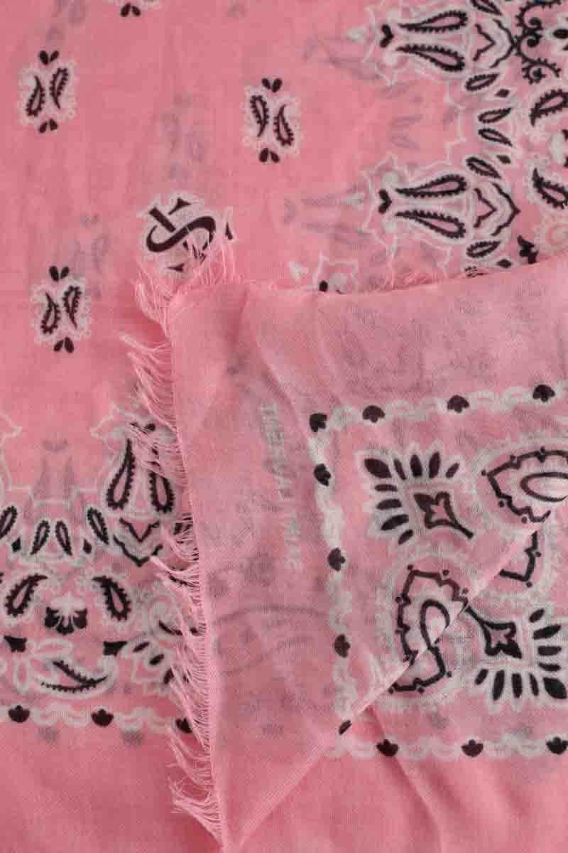 Carré Saint Laurent Bandana paisley Rose en Synthétique