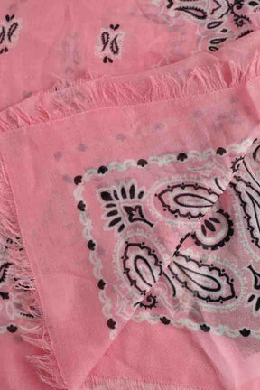 Carré Saint Laurent Bandana paisley Rose en Synthétique