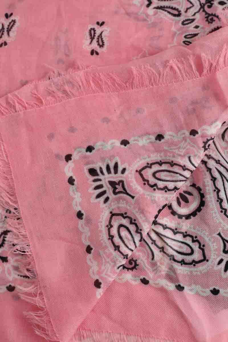 Carré Saint Laurent Bandana paisley Rose en Synthétique
