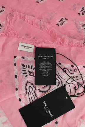 Carré Saint Laurent Bandana paisley Rose en Synthétique
