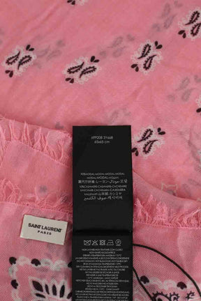 Carré Saint Laurent Bandana paisley Rose en Synthétique