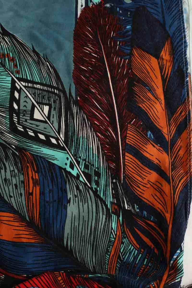 Carré Wild Bleu en Viscose
