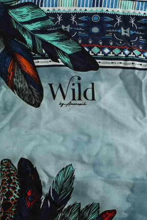 Carré Wild Bleu en Viscose