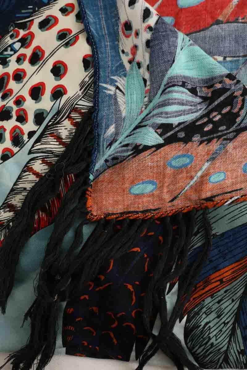 Carré Wild Bleu en Viscose