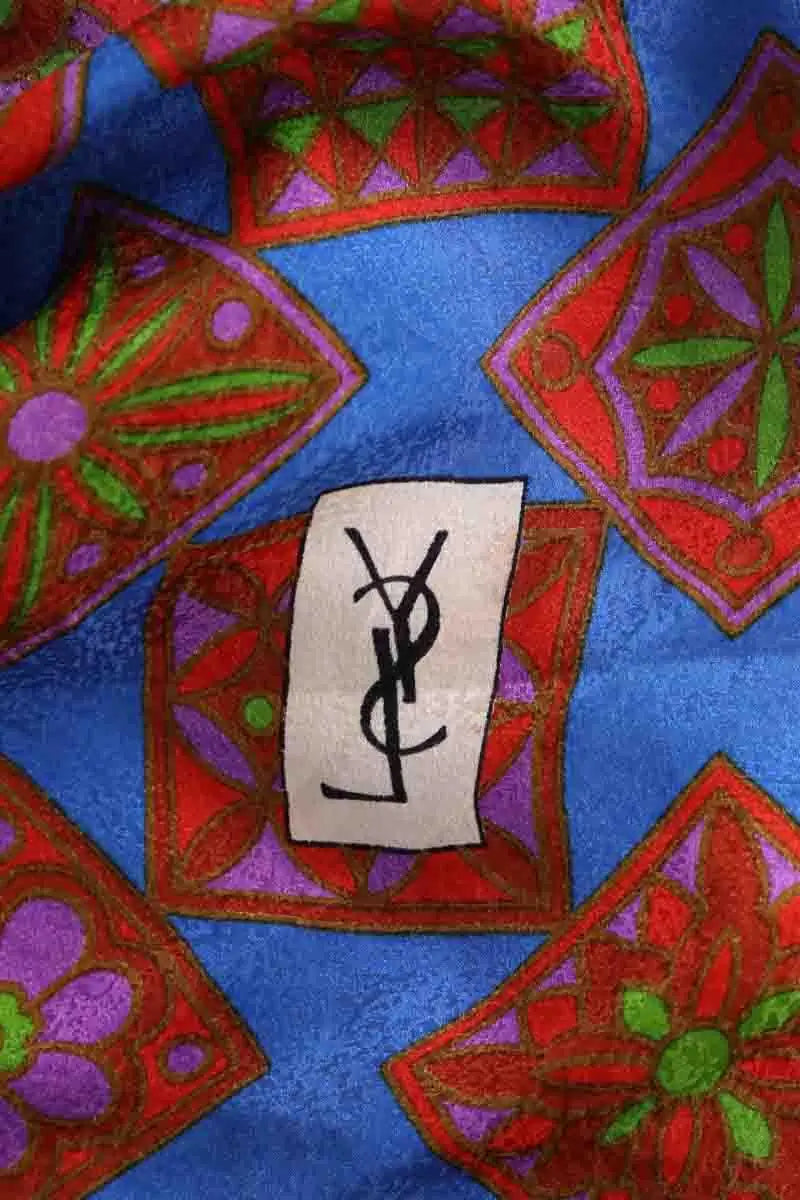 Carré Yves Saint Laurent Multicolore en Soie