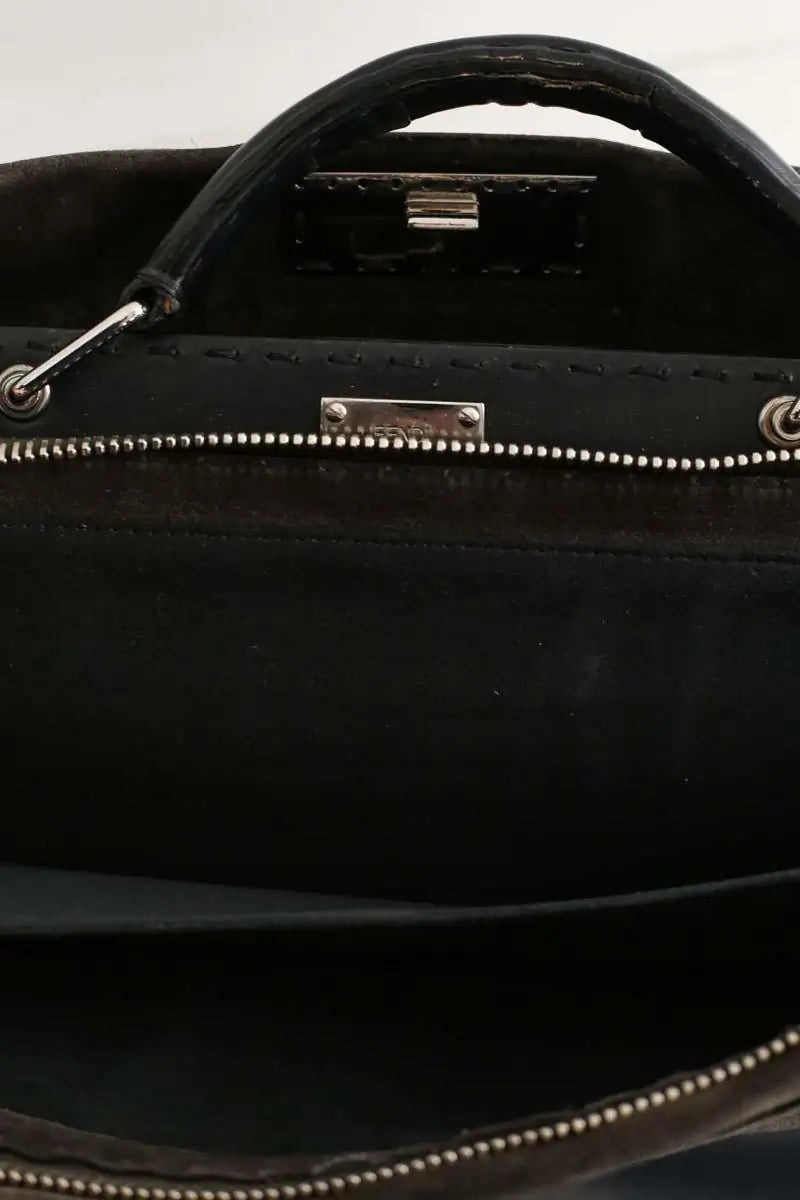 Cartable Fendi Peekaboo Marron en Cuir