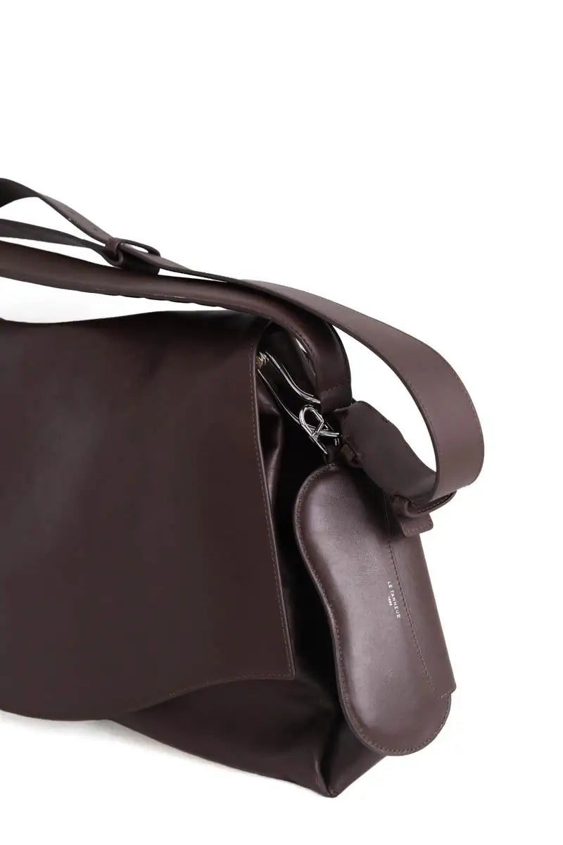 Cartable Le Tanneur Le Grand Jean Marron en Cuir