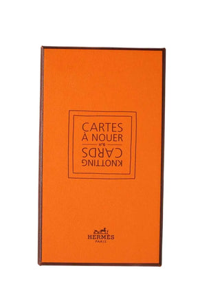 Cartes à nouer Hermès Orange en  - Seconde Main