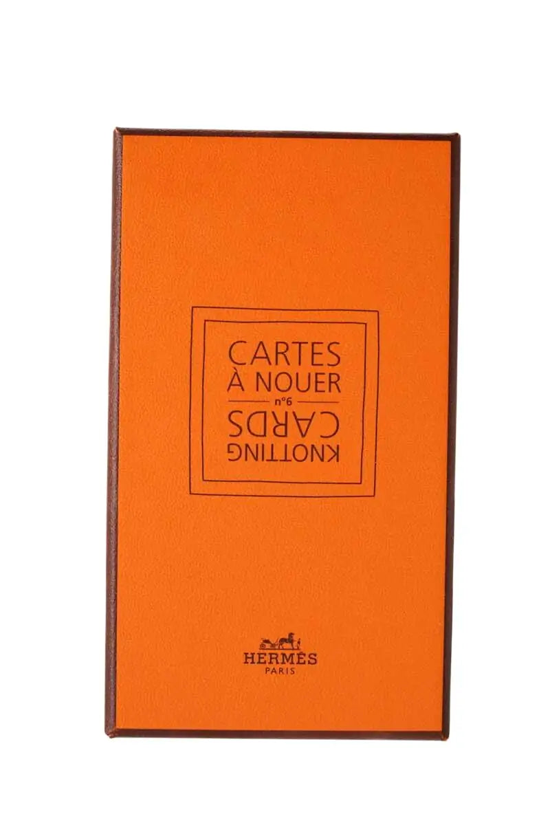 Cartes à nouer Hermès Orange en  - Seconde Main