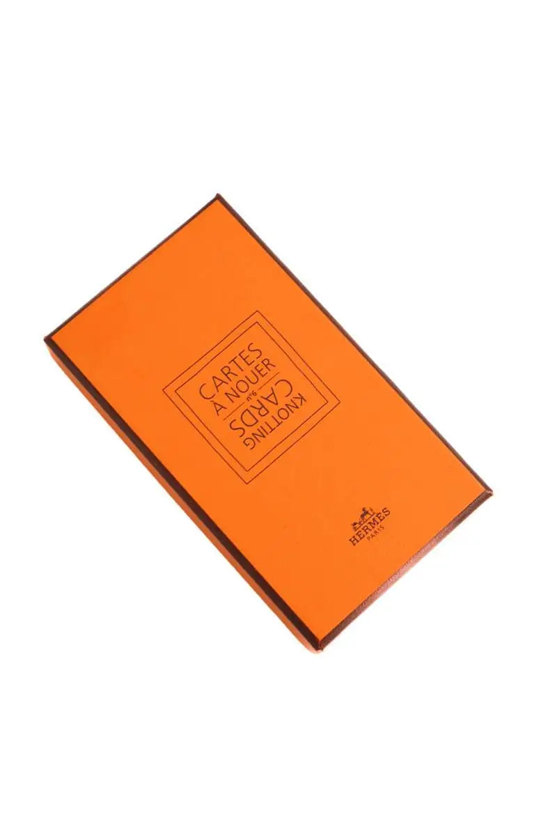 Cartes à nouer Hermès Orange en 