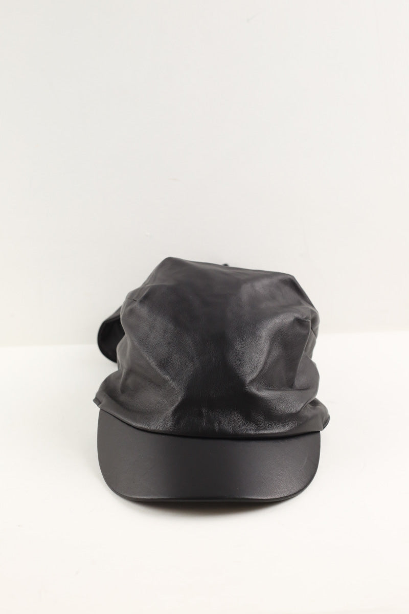 Casquette Polène Noir en Cuir, taille TU - Seconde Main