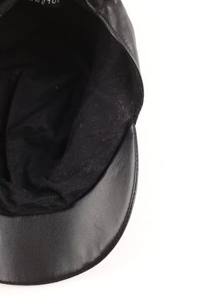 Casquette Polène Noir en Cuir