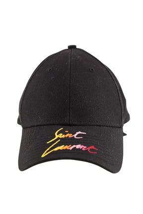 Casquette Saint Laurent Noir en Coton, taille L - Seconde Main