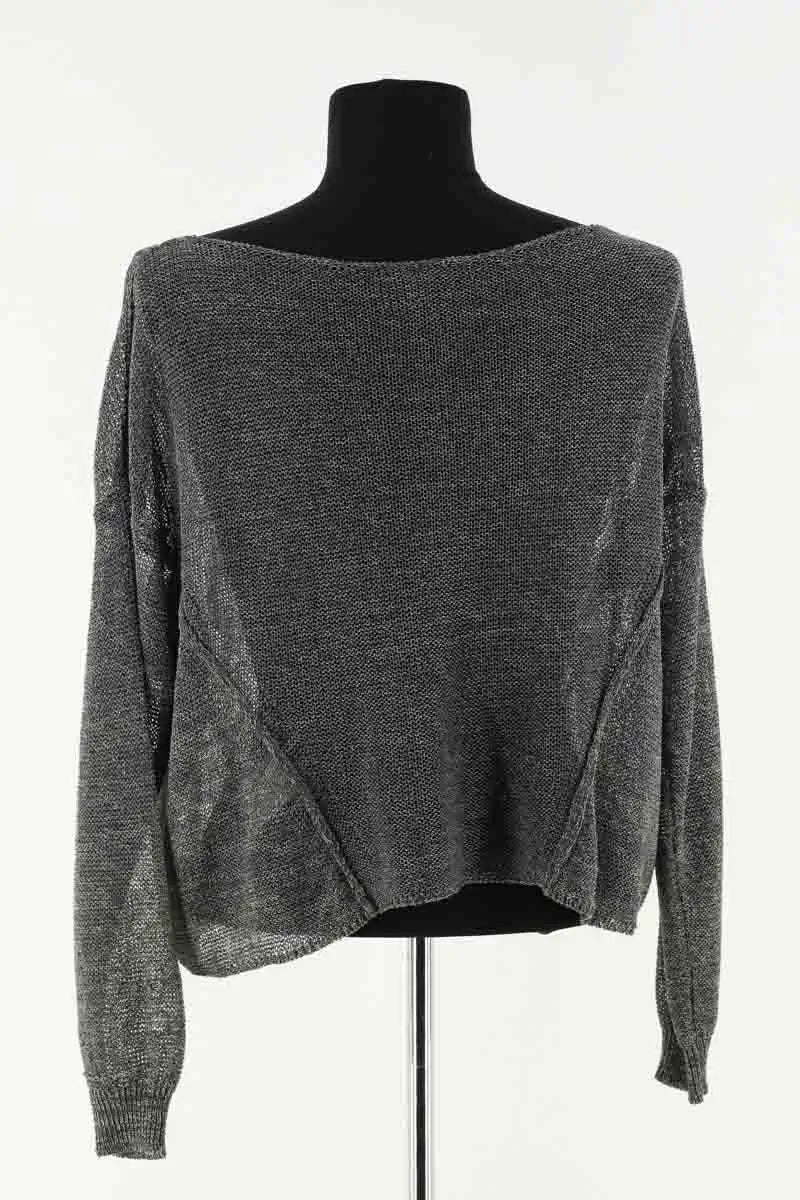 Pull Pinko Gris en Coton