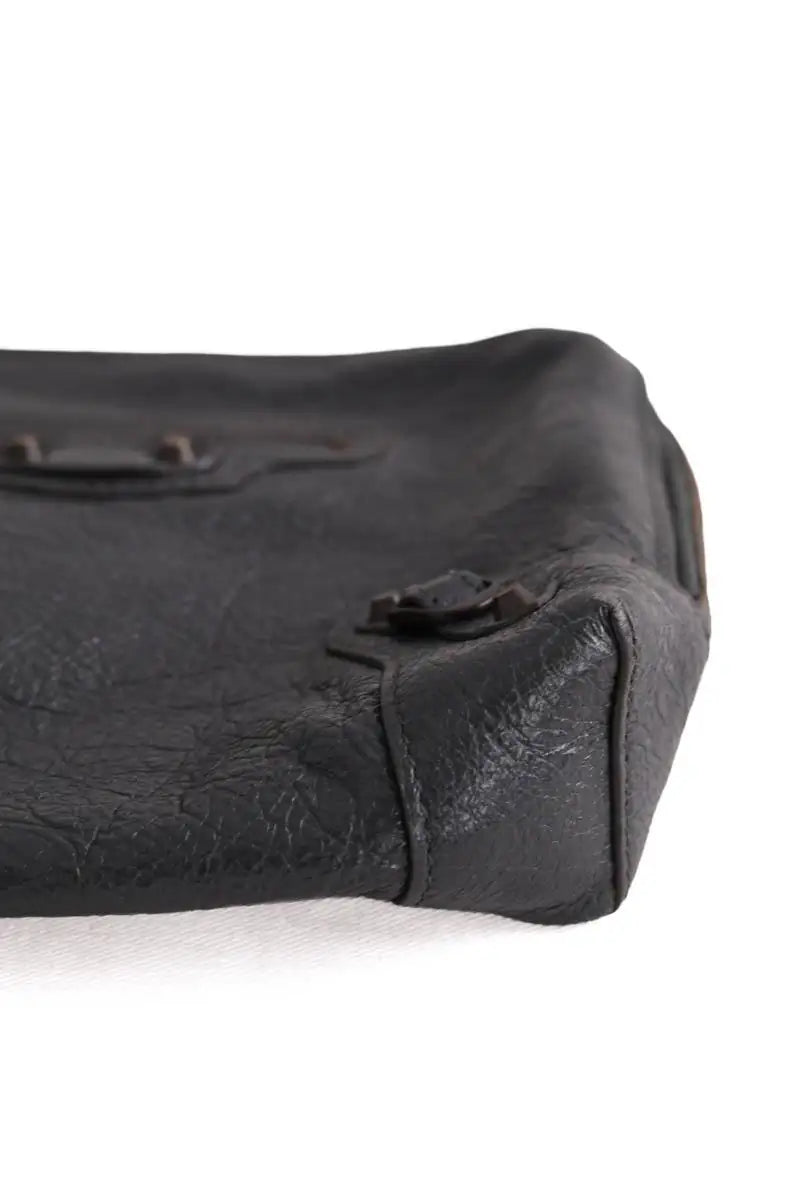 Pochette Balenciaga City Anthracite en Cuir