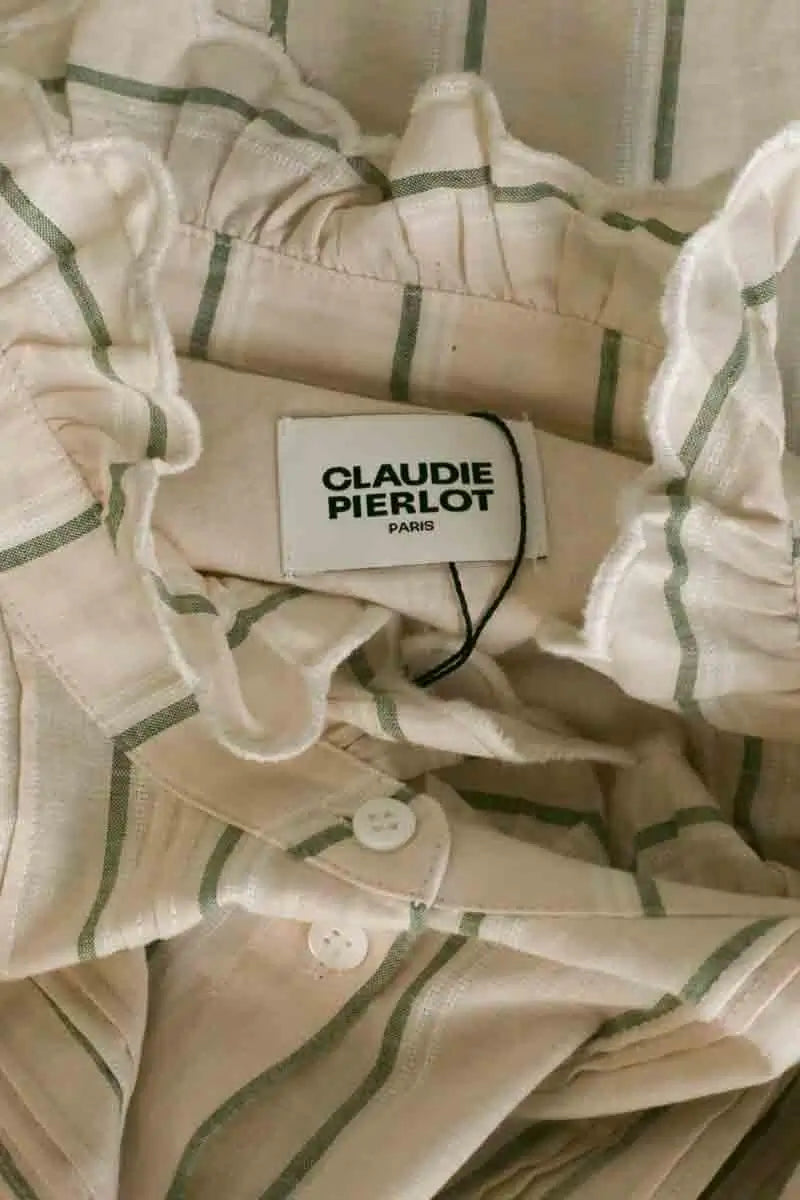 Blouse Claudie Pierlot Beige en Synthétique