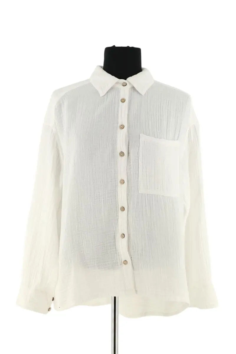 Chemise Xirena Blanc en Coton, taille S - Seconde Main