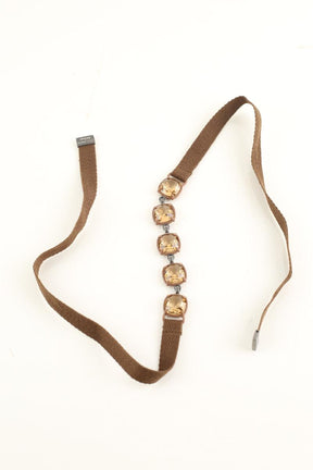 Collier Swarovski  Marron