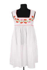 Robe brodé Manoush Blanc en Coton, taille S - Seconde Main