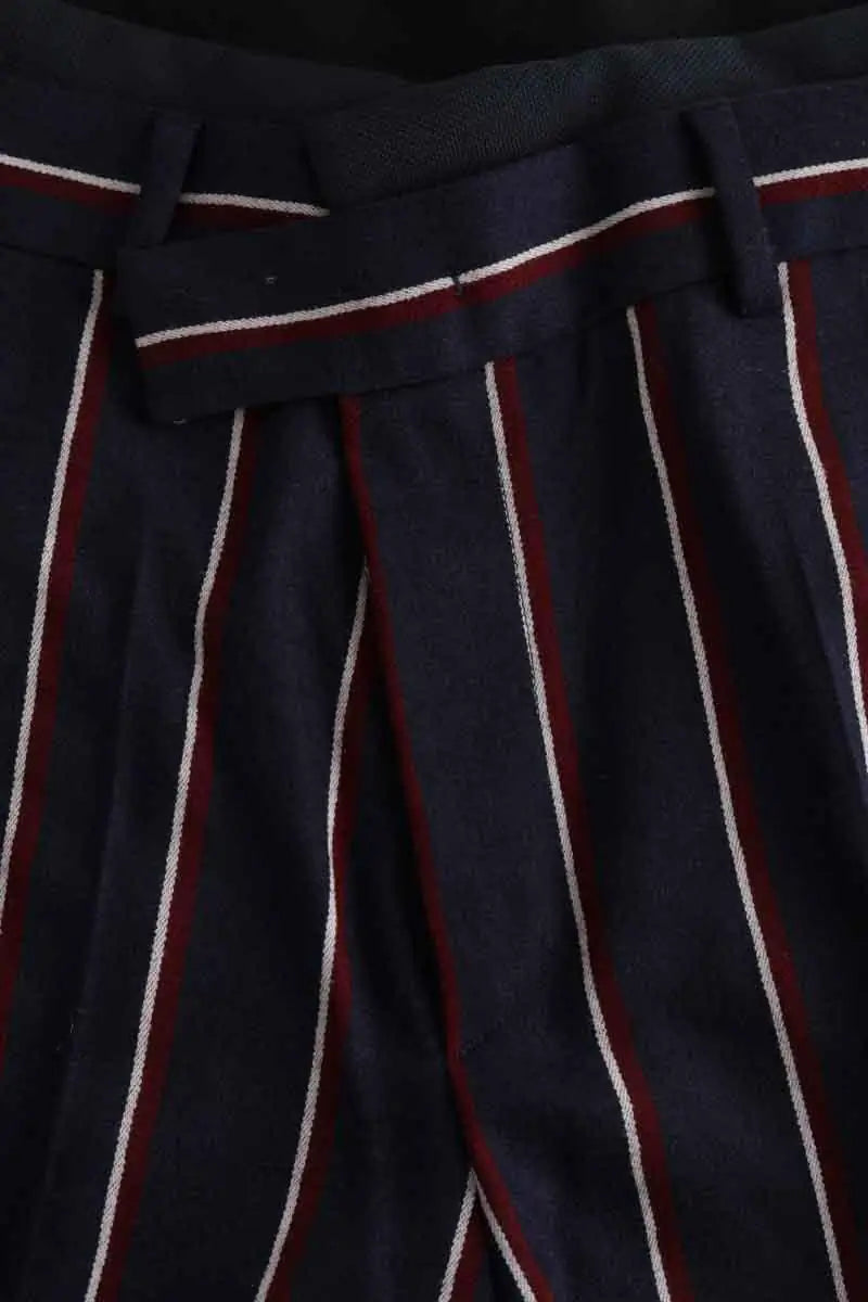 Pantalon large Sportmax Bleu en Laine