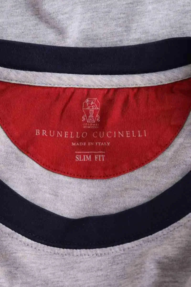 T-shirt Brunello Cucinelli Gris en Coton