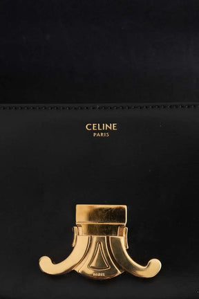 Sac à main Celine Triomphe chain Noir en Cuir