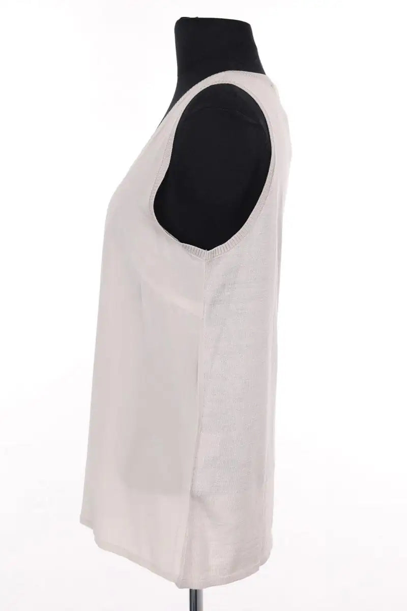 Top sans manche Max & Moi Beige en Soie