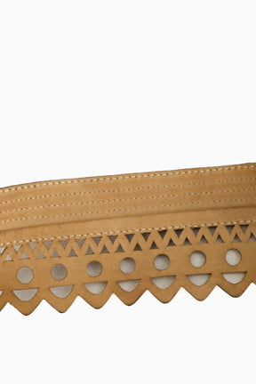Ceinture Alaïa Camel en Cuir