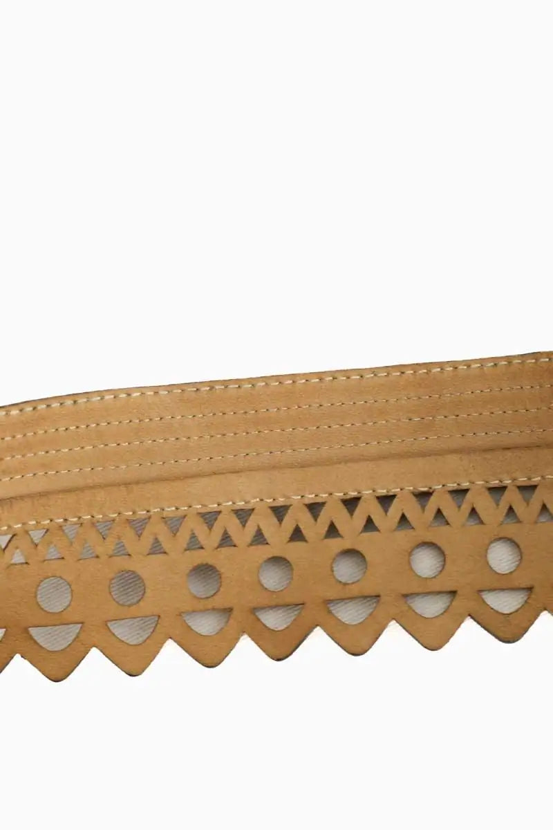 Ceinture Alaïa Camel en Cuir