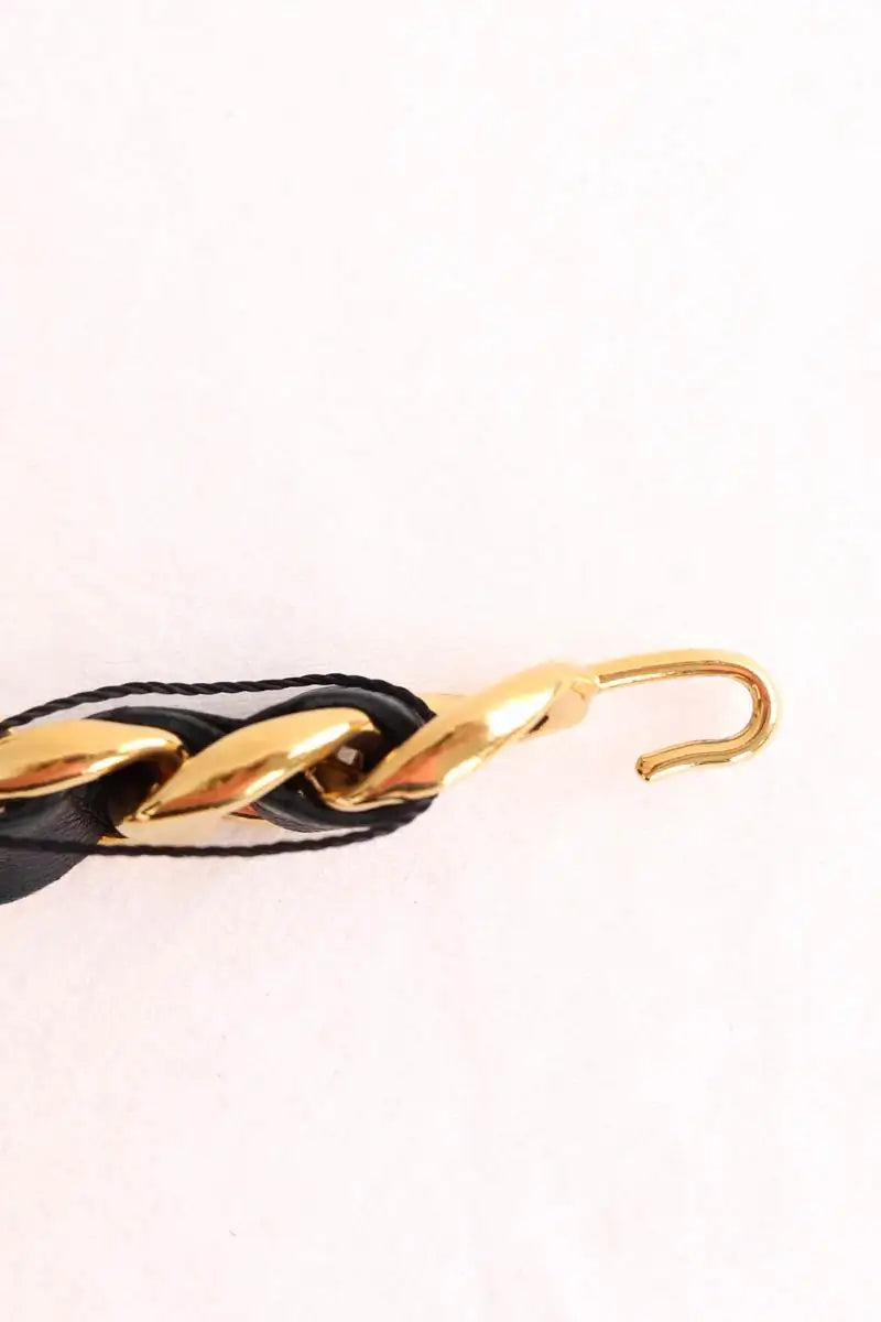 Ceinture chaîne Chanel Noir en Cuir