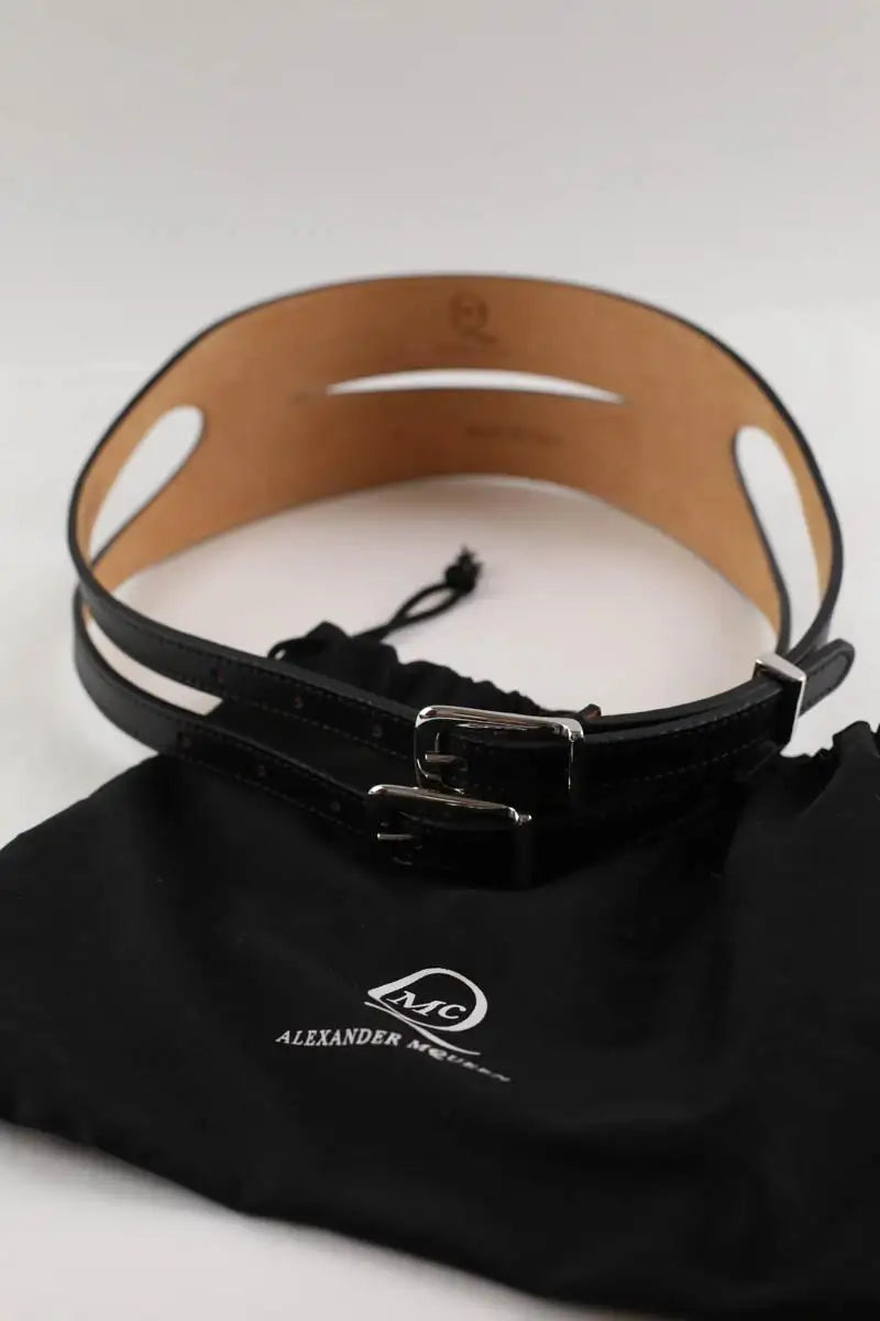 Ceinture en cuir Alexander McQueen Noir en Cuir