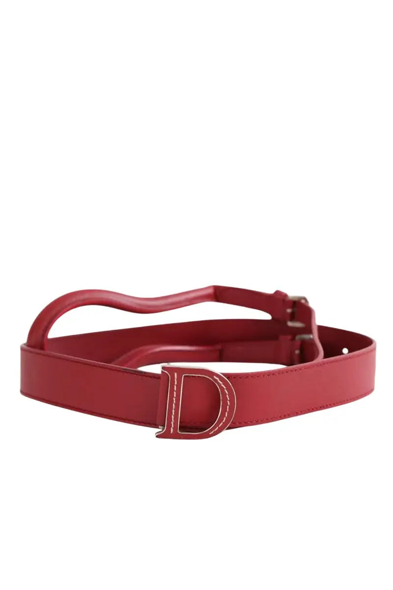 Ceinture en cuir Dior Rouge en Cuir, taille L - Seconde Main
