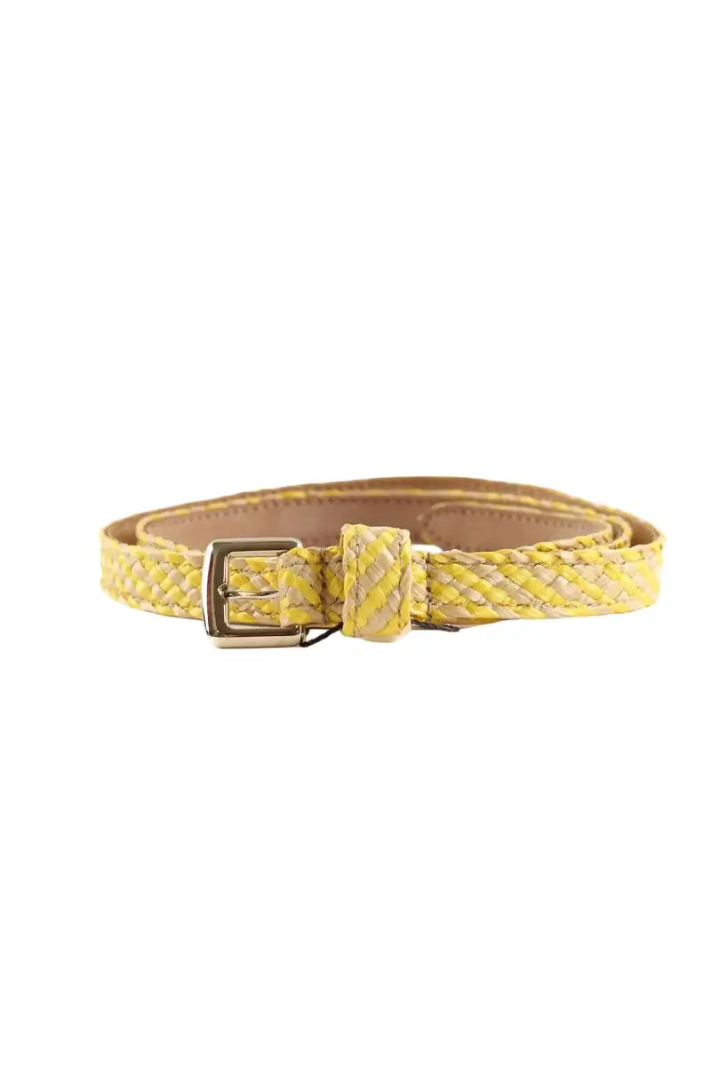 Ceinture en cuir Dolce & Gabbana Jaune en Cuir, taille XS - Seconde Main