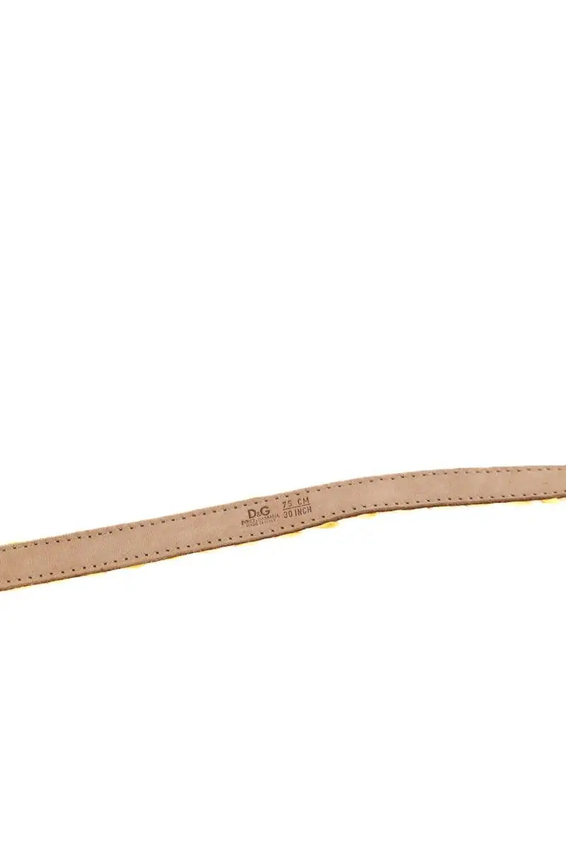 Ceinture en cuir Dolce & Gabbana Jaune en Cuir