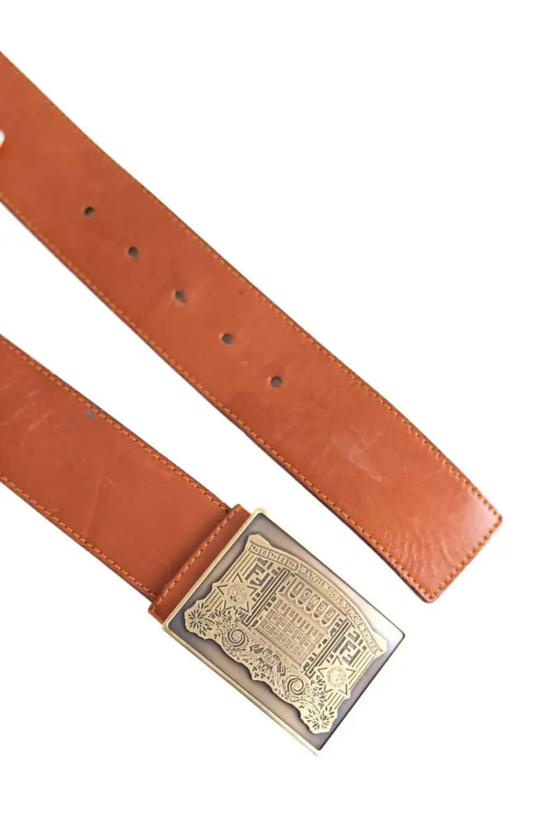 Ceinture en cuir Fendi Camel en Cuir