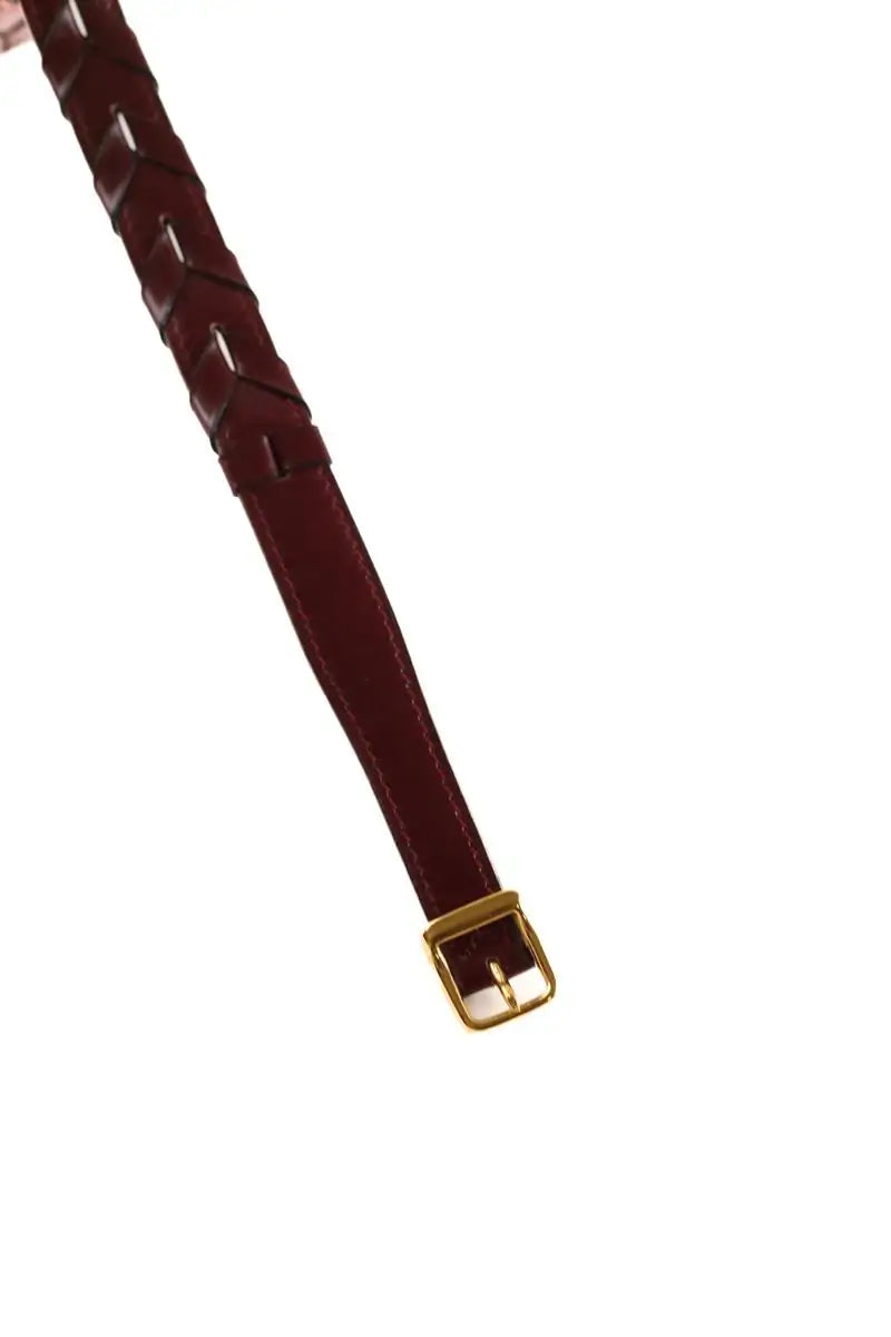 Ceinture en cuir Hermès Bordeaux en Cuir