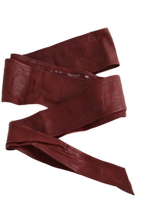 Ceinture en cuir Iro eleanor buroi burgundy Bordeaux en Cuir